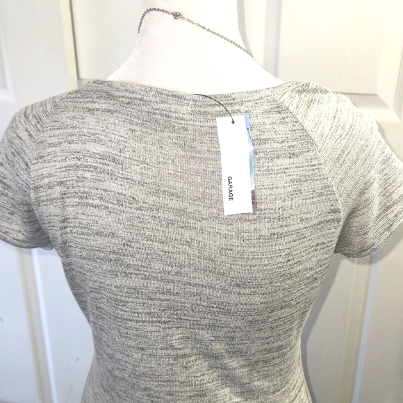 GARAGE LIGHT GREY SPRING/SUMMER DRESS SHORT SLEEVES SIZE M NEW WITH TAGS - Picture 7 of 10